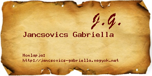 Jancsovics Gabriella névjegykártya